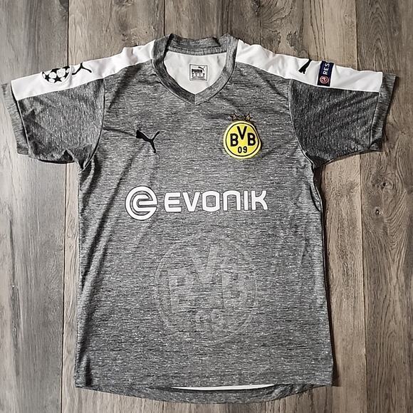 BVB Grey Marco Reus Puma Third Jersey Large 2017/18 Authentic Dortmund Size M - Picture 1 of 5